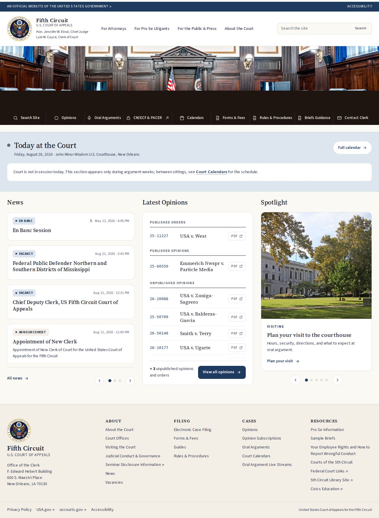 Copiah County court docket Fifth Circuit appellate records